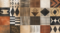 Échantillon, Design A0936, Papier peint panoramique Ethnique Tribal Africain - Sur mesure