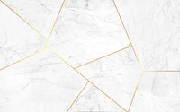 Échantillon, Design AS0504, Papier peint panoramique Marbre Géométrique - Sur mesure