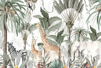 Échantillon, Design B006, Papier peint panoramique Safari Savane Aquarelle - Collection 2 - Sur mesure
