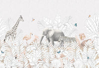 Échantillon — Design B008 — Papier peint Safari Enfant - Sur mesure