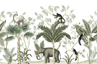 Échantillon, Design B027, Papier peint panoramique Safari Savane Aquarelle - Sur mesure