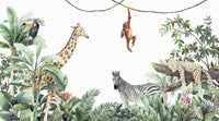 Échantillon, Design C0024, Papier peint panoramique Safari Jungle Animaux - Collection 2 - Sur mesure