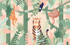 Design C0193 — Jungle Enfant Tigre & Singes — design seul — Novomur