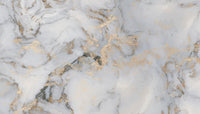 Échantillon, Design C0429, Papier peint panoramique Marbre Blanc Classique - Collection 2 - Sur mesure