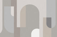 Échantillon, Design C0553, Papier peint panoramique Art Abstrait Bauhaus Beige - Collection 1 - Sur mesure