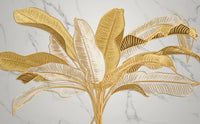 Échantillon, Design C0830, Papier peint panoramique Marbre Blanc Classique - Collection 2 - Sur mesure
