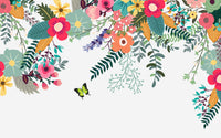 Échantillon, Design C0872, Papier peint panoramique Floral Petites Fleurs - Sur mesure