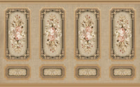 Échantillon, Design C0878, Papier peint panoramique Damassé Classique - Sur mesure