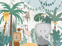Échantillon, Design C0889, Papier peint panoramique Safari Jungle Animaux - Collection 1 - Sur mesure