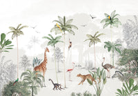 Échantillon, Design C0942, Papier peint panoramique Safari Jungle Animaux - Collection 2 - Sur mesure