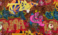 Échantillon, Design D0038, Papier peint panoramique Graffiti Street Art - Sur mesure