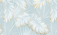 Échantillon, Design D0052, Papier peint panoramique Palmier Tropical Vert - Collection 3 - Sur mesure