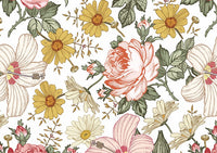 Échantillon, Design D0142, Papier peint panoramique Liberty Floral Ditsy - Collection 2 - Sur mesure