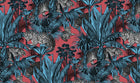 Design D0143 — Jungle Enfant Tigre & Singes — design seul motif grand — Novomur