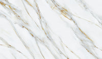Échantillon, Design D0158, Papier peint panoramique Marbre Blanc Classique - Collection 2 - Sur mesure
