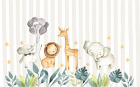 Échantillon, Design D0187, Papier peint panoramique Safari Enfant - Sur mesure