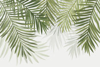 Échantillon, Design D0274, Papier peint panoramique Palmier Tropical Vert - Collection 3 - Sur mesure