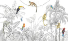 Design D0296 — Jungle Enfant Tigre & Singes — design seul — Novomur