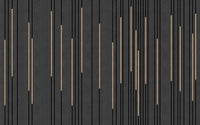 Échantillon, Design D0362, Papier peint panoramique Art Déco Éventails et Or - Collection 2 - Sur mesure