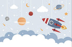 Papier peint Espace Planètes Enfant - Sur mesure - Design D0734