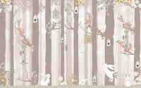 Échantillon, Design D0794, Papier peint panoramique Animaux Forêt - Collection 2 - Sur mesure