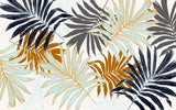 Échantillon Papier peint Palmier Tropical Doré Luxe - Collection 1 - Sur mesure — D0799