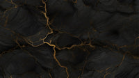 Échantillon, Design D0988, Papier peint panoramique Marbre Noir et Or Luxe - Collection 1 - Sur mesure