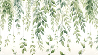 Échantillon, Design D0991, Papier peint panoramique Eucalyptus Botanique Sauge - Sur mesure
