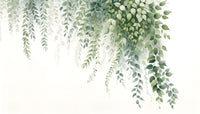 Échantillon, Design D0992, Papier peint panoramique Eucalyptus Botanique Sauge - Sur mesure