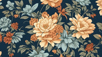Échantillon, Design D0993, Papier peint panoramique Floral Pivoines et Roses - Collection 2 - Sur mesure