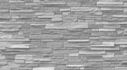 Design D0997B — Texture Pierre et Béton — Mur pierres grises empilées horizontal — papier peint sur mesure Novomur