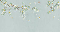 Échantillon, Design E0277, Papier peint panoramique Cerisier en Fleurs - Sur mesure