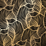 Échantillon Papier peint Art Déco Éventails et Or - Collection 2 - Sur mesure — E0692