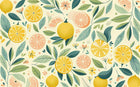 Papier peint Fruits Agrumes Beige - Sur mesure - Design F0043