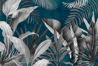 Échantillon, Design F0153, Papier peint panoramique Palmier Tropical Vert - Collection 2 - Sur mesure