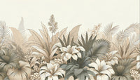Échantillon, Design F0199, Papier peint panoramique Palmier Tropical Vert - Collection 1 - Sur mesure
