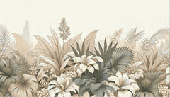 Papier peint panoramique Palmier Tropical Vert - Collection 1 - Sur mesure