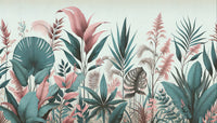 Échantillon, Design F0251, Papier peint panoramique Palmier Tropical Vert - Collection 1 - Sur mesure