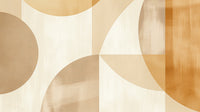 Échantillon, Design F0675, Papier peint panoramique Art Abstrait Bauhaus Beige - Collection 2 - Sur mesure