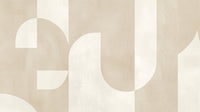 Échantillon, Design F0680, Papier peint panoramique Art Abstrait Bauhaus Beige - Collection 2 - Sur mesure