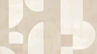 Échantillon, Design F0682, Papier peint panoramique Art Abstrait Bauhaus Beige - Collection 2 - Sur mesure