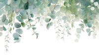 Échantillon, Design F0713, Papier peint panoramique Eucalyptus Botanique Sauge - Sur mesure