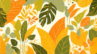 Échantillon, Design F0796, Papier peint panoramique Palmier Tropical Vert - Collection 2 - Sur mesure