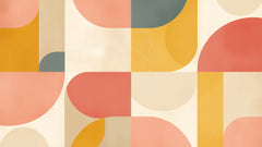 Papier peint panoramique Art Abstrait Bauhaus Coloré - Collection 1 - Sur mesure