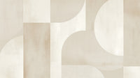 Échantillon, Design F0869, Papier peint panoramique Art Abstrait Bauhaus Beige - Collection 2 - Sur mesure