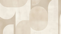 Échantillon, Design F0870, Papier peint panoramique Art Abstrait Bauhaus Beige - Collection 2 - Sur mesure