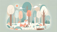 Échantillon, Design F0955, Papier peint panoramique Animaux Forêt - Sur mesure