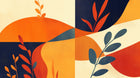 Design F0988 — Botanique Feuilles Dorées — design seul — Novomur