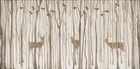Design FC078 — Papier peint Foret silhouette cerfs et oiseaux — Novomur