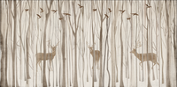 Échantillon, Design FC078, Papier peint panoramique Forêt Pins et Sapins - Collection 3 - Sur mesure